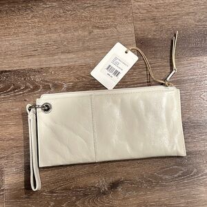 Hobo Elegant Cream Leather Clutch